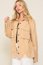 At The Patch Distressed Denim Jacket