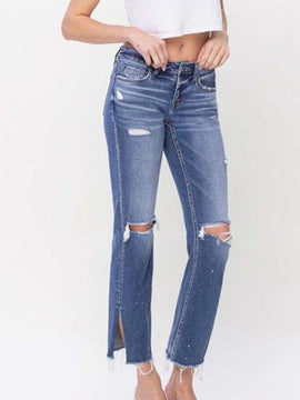 Novelty Distressed Speckled Jeans