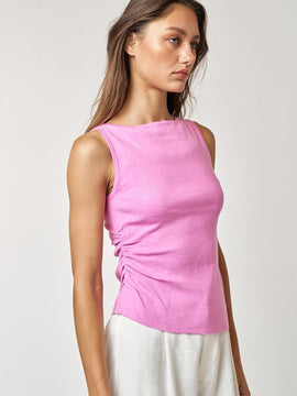 Melanie Ruched Sleeveless Top