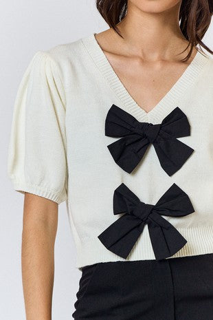 Bows On Bows Sweater Top