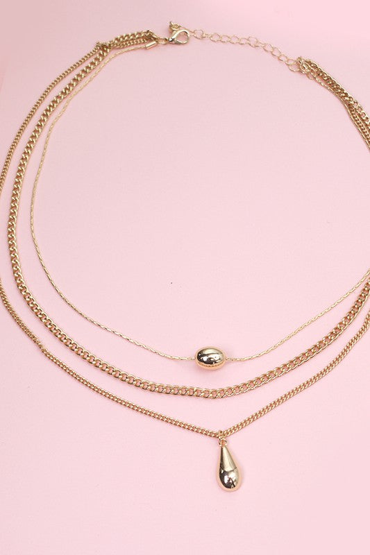 Marissa Teardrop Layered Necklace