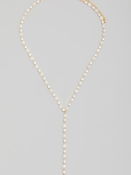 Pearlized Y Necklace