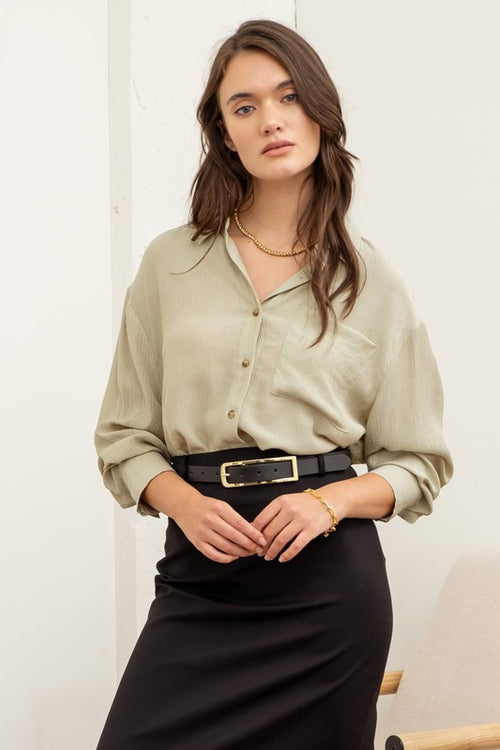 Varino Textured Button Down Top