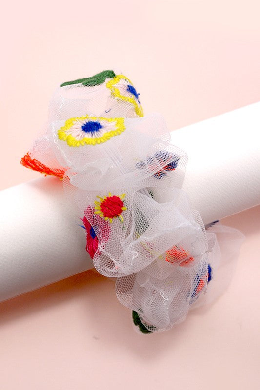 Janie Floral Scrunchies
