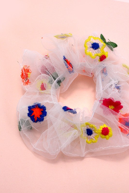 Janie Floral Scrunchies