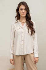 Carina Tab Sleeve Button Down Shirt