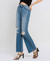 Exuberant Distressed Stretch Denim