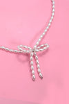 Yvonne Pearl Bow Necklace