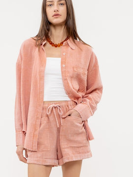 Verna Washed Out Button Down Shirt