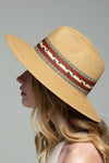 Panama Ribbon Trim Hat