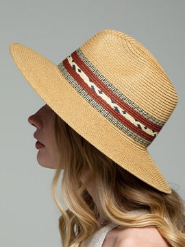 Panama Ribbon Trim Hat