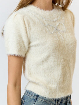 Sayrah Pearl Short Sleeve Sweater