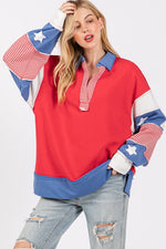 Stars And Stripes LS Polo Shirt