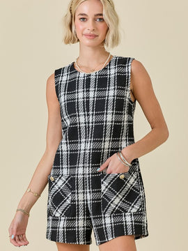 Kizzam Tweed Romper
