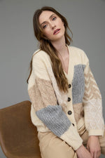 Sammy Patchwork Textured Cardigan