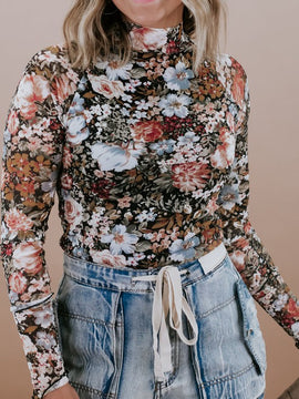 Aida Floral Mesh Top