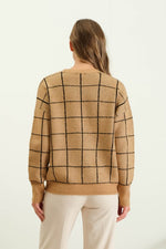 Alisha Windowpane Sweater