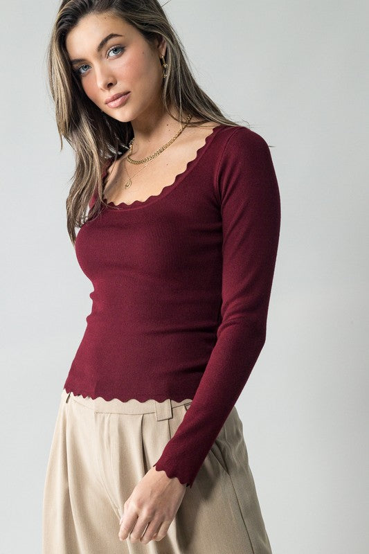 Ayana Scallop Edge Top