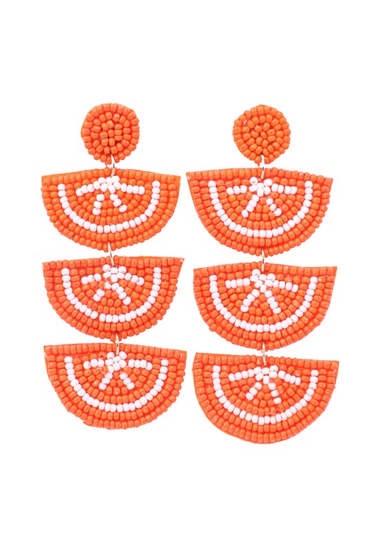 Orange Slice Dangle Earrings