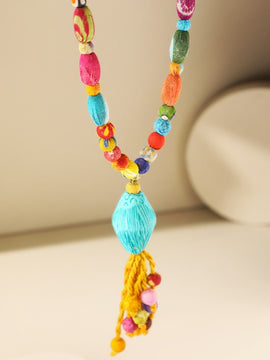 Manon Fabric Beaded Necklace