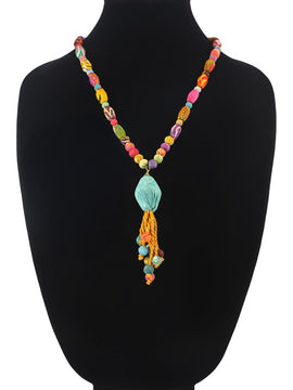 Manon Fabric Beaded Necklace