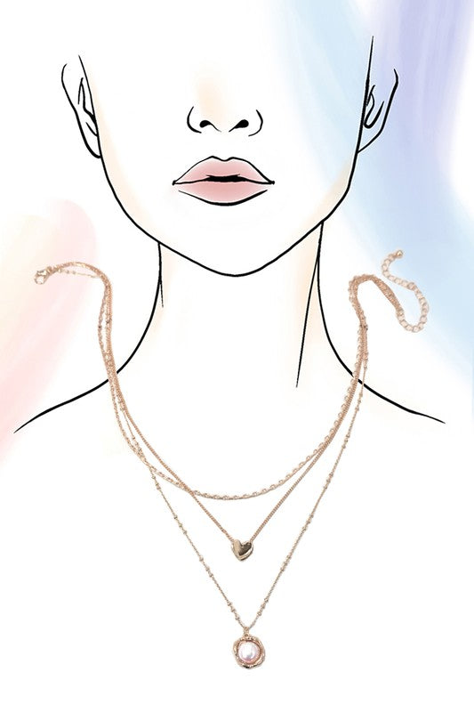 Heart Organic Pearl Necklace