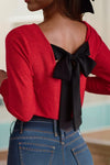 Evana Bow Back Top