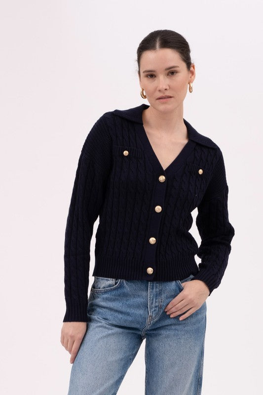 Stacey Cable Knit Cardigan