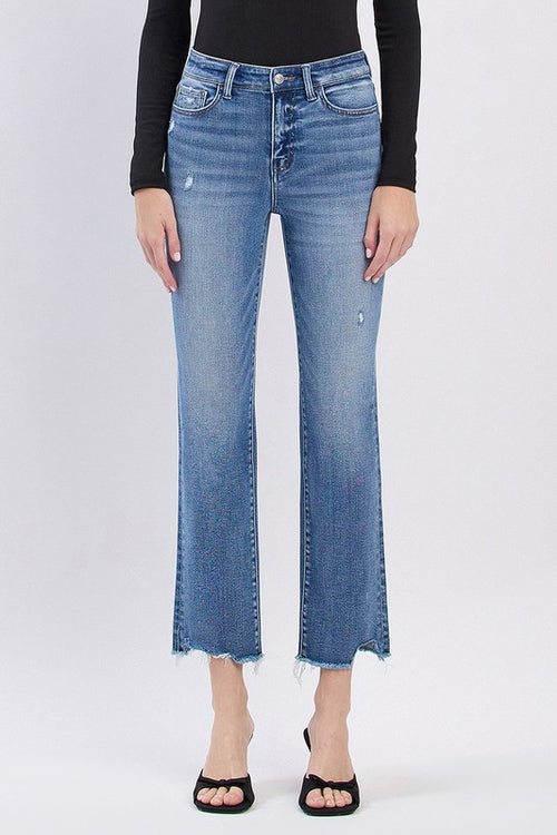 Amazingly Raw Hem Straight Jeans