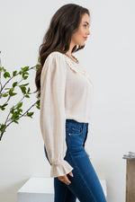 Ark Crochet Yoke Blouse