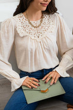 Ark Crochet Yoke Blouse