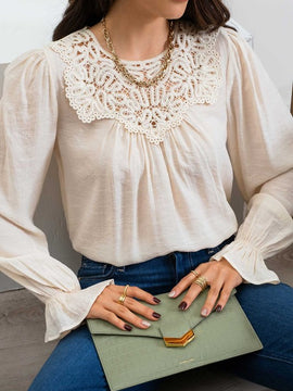 Ark Crochet Yoke Blouse