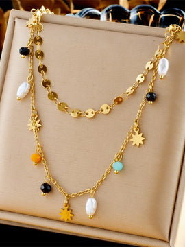 Belinda 18K Plated Charm Necklace