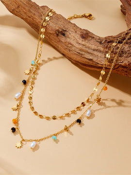 Belinda 18K Plated Charm Necklace