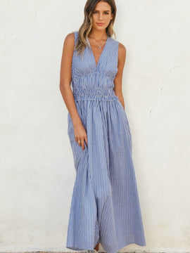 Deanna Striped Midi Dress