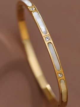 Kira 18K Plated Bangle Bracelet