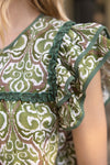Sylvia Ruffle Print Top