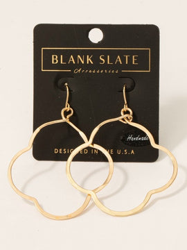 Clover Cutout Drop Earrings