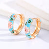 Cloissonne Hoop Earrings