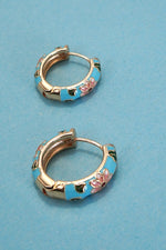 Cloissonne Hoop Earrings