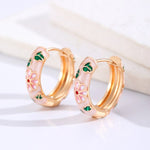 Cloissonne Hoop Earrings