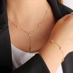 Zarina CZ Drop Necklace