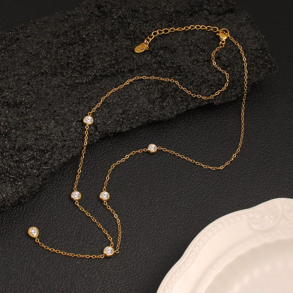 Zarina CZ Drop Necklace