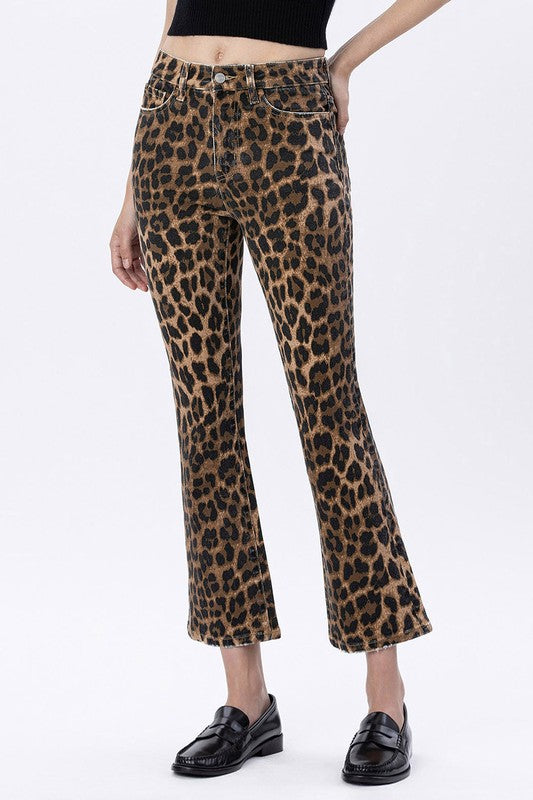ChaCha Leopard Kick Flare Pants