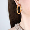 Swivel 18K Dipped Hoop Earrings