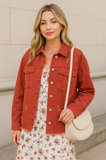 At The Patch Distressed Denim Jacket