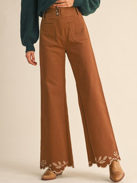 Dolly Embroidered Flare Pants