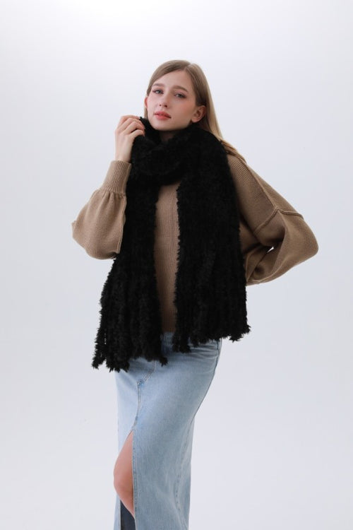 Carver Plush Tassel Scarf