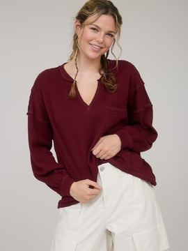 Salish Soft Touch Notch Neck Top