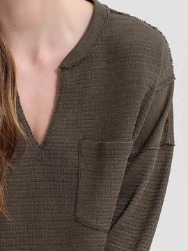 Salish Soft Touch Notch Neck Top
